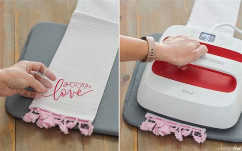 How to Use Cricut Iron-On Vinyl: Valentine's Day Kitchen Towel
