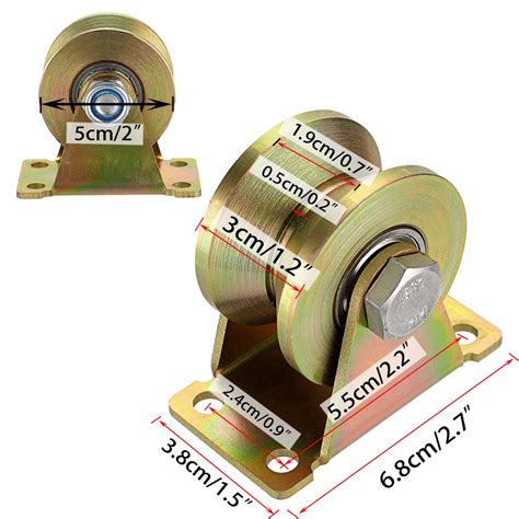 MDLUU 2" V-Groove Wheels, Heavy Duty Rigid Casters for Inverted Track ...