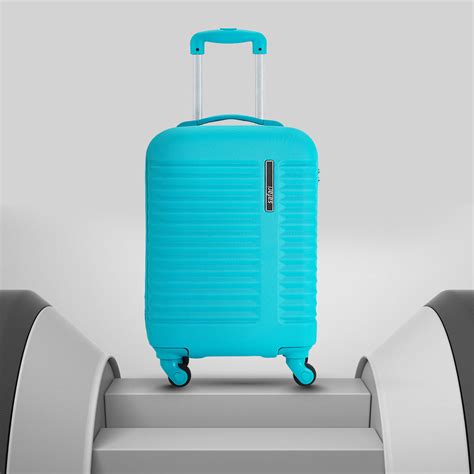 Buy Safari Aerodyne Cyan Lightweight Trolley Bag Online
