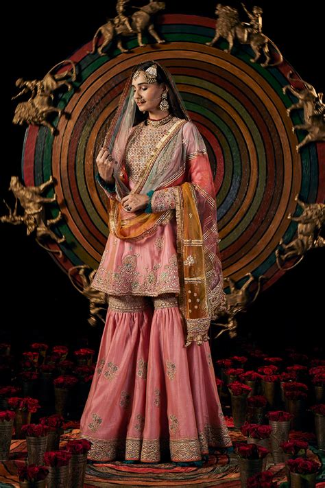 Peach Pink Gharara Set – Rimple & Harpreet