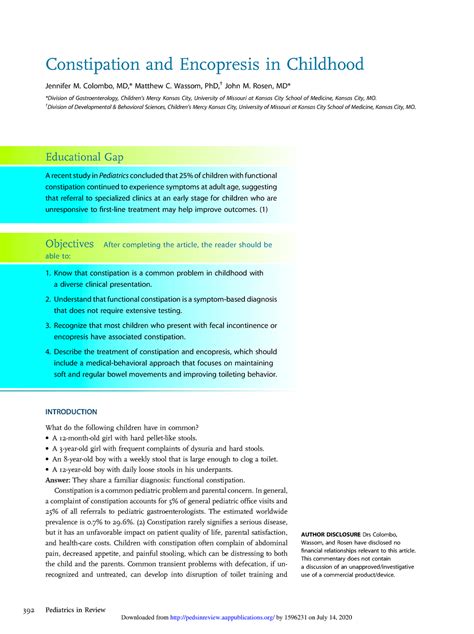 Encopresis Treatment At School at Sally Seim blog