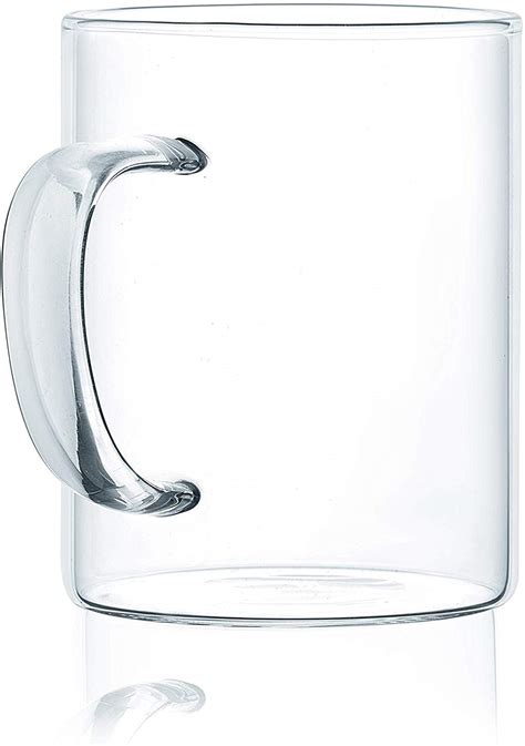 PrimeWorld Cuba 2 Pcs Microwave Safe Borosilicate Glass Tea Coffee Mug ...