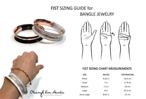 Sizing Guide - Cuffs and Bangles — Cheryl Eve Acosta