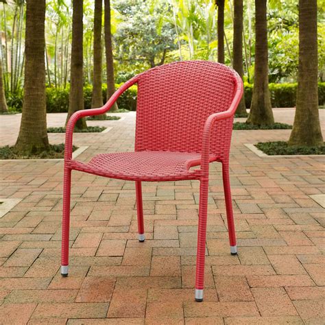 Crosley Palm Harbor Outdoor Wicker Stackable Chairs, Set of 4 - Walmart.com