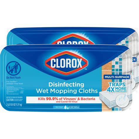 Snapklik.com : Clorox Disinfecting Wet Mop Pad, Disposable Mop Heads ...