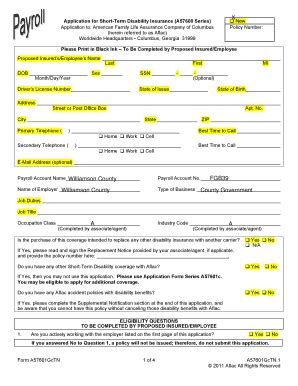 Image result for Aflac Short-Term Disability Forms