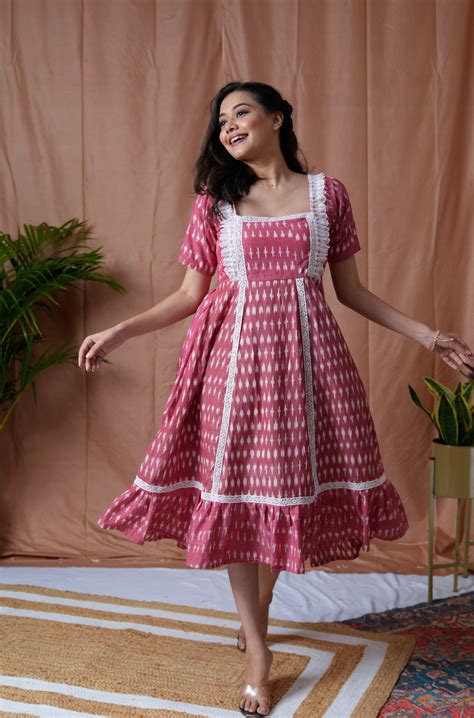 Blush Ikat Dream Dress – Myraa