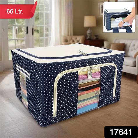 Foldable Steel Frame Clothes Living Storage Organizer Handled Bag 60cm