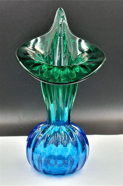 Signed Hand Blown JACK in the PULPIT Blue & Green Art Glass - Etsy