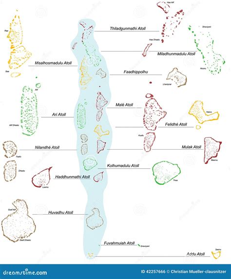 Map Of The Maldives Stock Vector - Image: 42257666