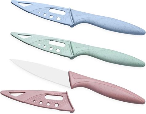 Ailelan Fruit Knife, 3 Pack Small Kitchen Knife Sets with Protective ...