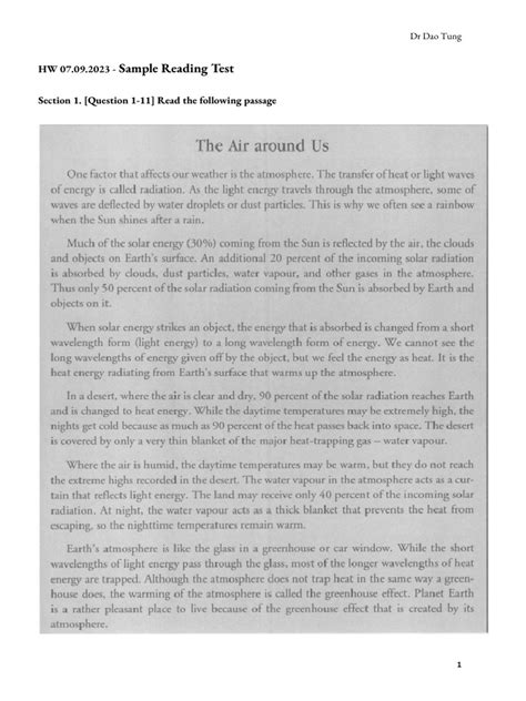 Image result for Reading Test Examples