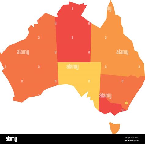 Orange blank map of Australia. Vector illustration Stock Vector Image & Art - Alamy