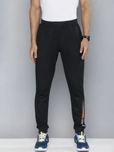 HRX by Hrithik Roshan Self Design Men Black Track Pants - Buy HRX by ...