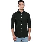 Dennis Lingo Men's Solid Blue Slim Fit Casual Shirt (AZ301_P-Blue_L ...