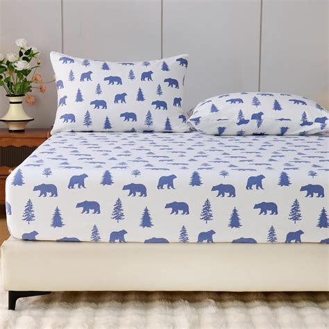 Amazon.com: LANYETON 100% Cotton Flannel Fitted Sheet Only, Ultra Soft ...