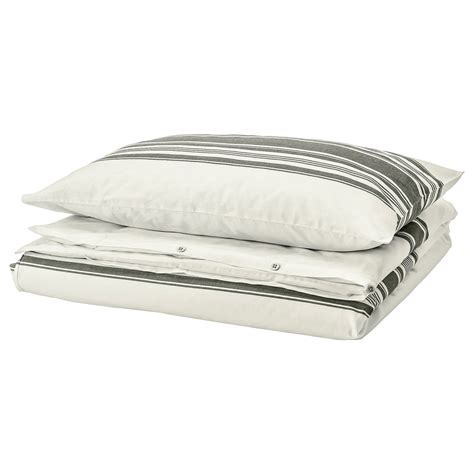 JÄTTEFRÄKEN duvet cover and pillowcase, white/dark grey, 150x200/50x80 ...