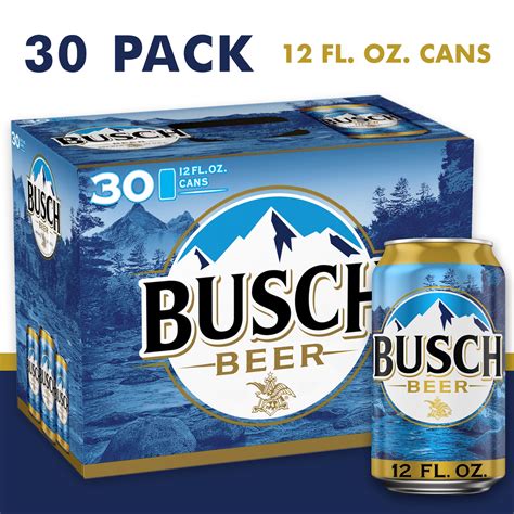 Busch Beer, 30 Pack Beer, 12 fl oz Cans, 4.3% ABV, Domestic - Walmart.com