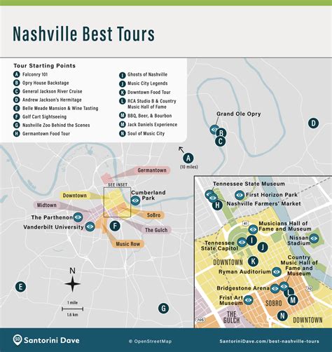 Tourist Map Of Downtown Nashville - Nashville Downtown Map map of ...