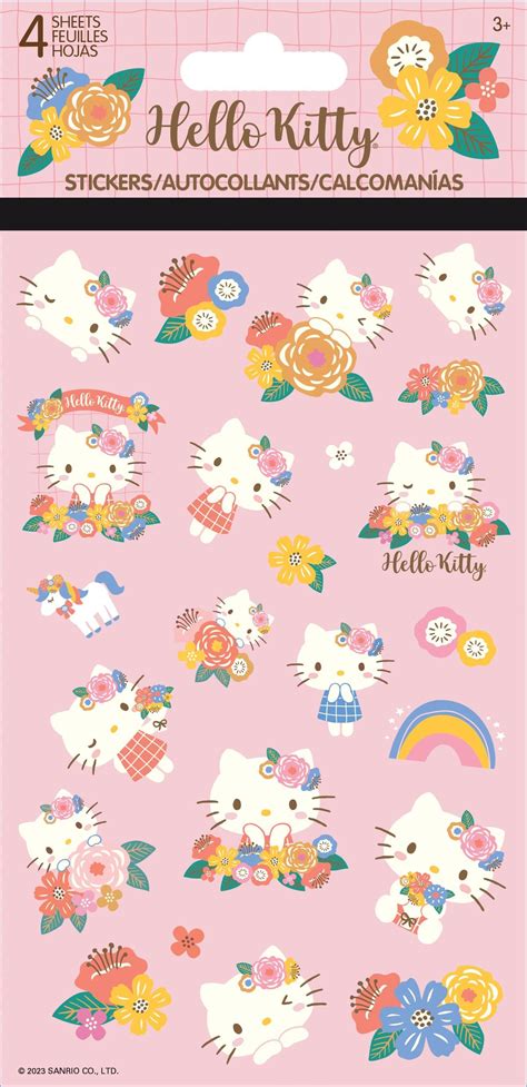 Amazon.com: Hello Kitty and Friends Sanrio Raised Sticker Sheet