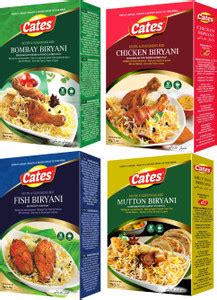 CATES Shahi Biryani Combo- Pack of 4 (Bombay Biryani x 50g, Fish ...