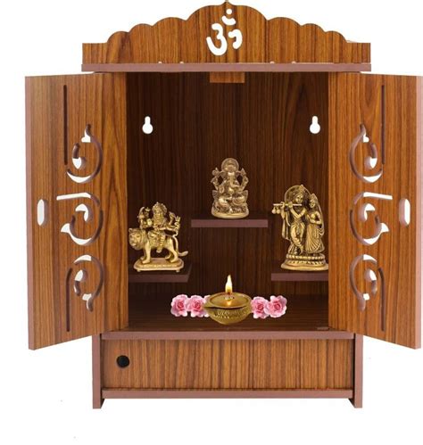 Pegrim Wooden Home Temple/Home mandir/god Stand for Home/Pooja Stand ...