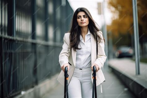 Premium AI Image | Shot of a confident young woman using an assistive ...