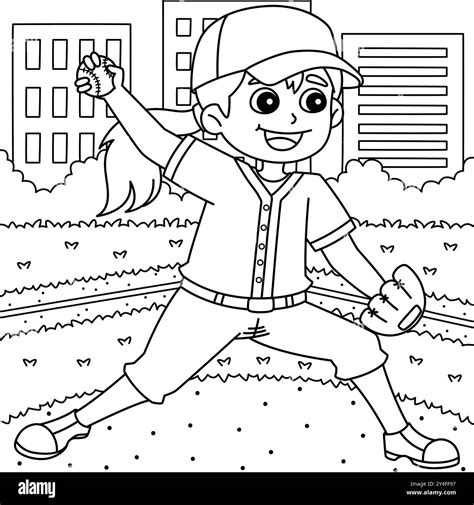 Baseball Pitcher Coloring Pages 的图像结果