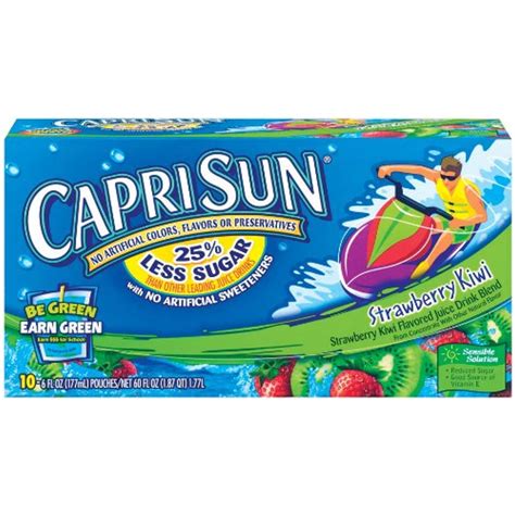 Buy Capri Sun Juice Drink, Strawberry Kiwi, 10-Count, 6-Ounce Pouches ...