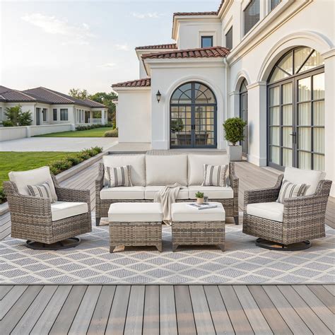 Beachcrest Home™ Outdoor Patio Furniture Set-5 Pieces All-Weather ...