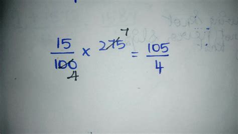 find the value of 15/100 × 275 - Brainly.in