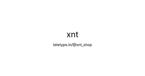 xnt — Teletype