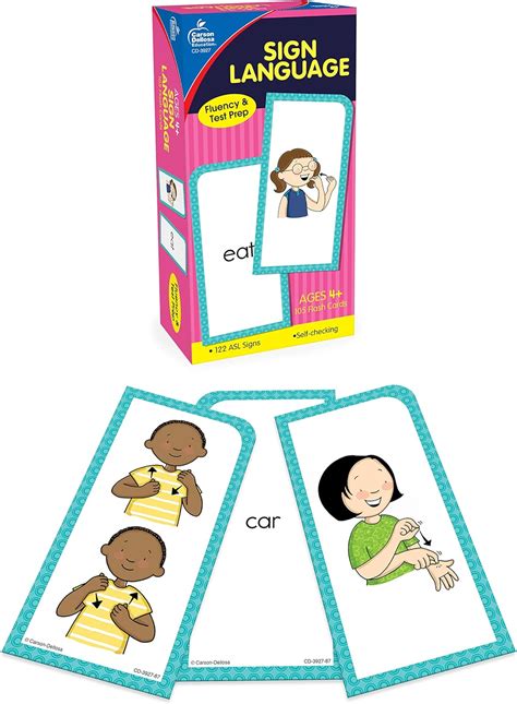 Carson Dellosa Education ASL Flash Cards for Toddlers - 122 Signs ...