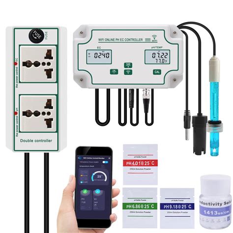 Buy Yewhick Smart pH EC Monitor with Controller, Hydroponic Nutrients ...