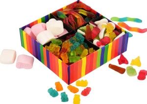 House Of Candy The Gummy Treat Black Box, Jelly Sweet Mix w/ Fruit ...