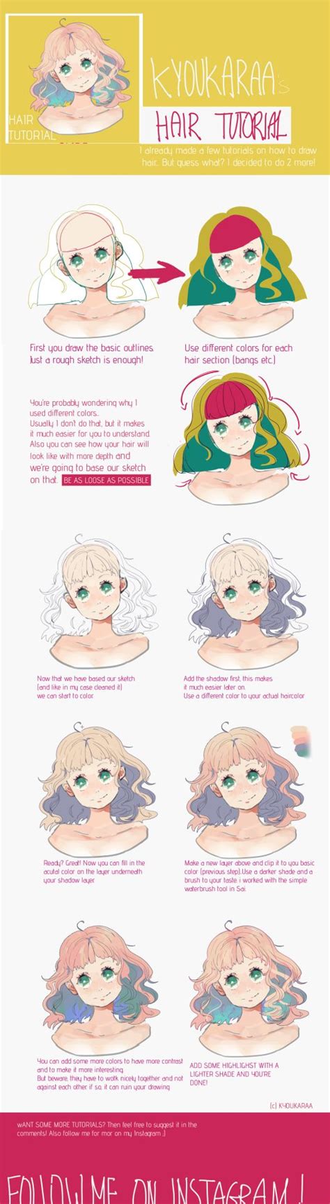 Image result for Anime Hair Coloring Tutorial