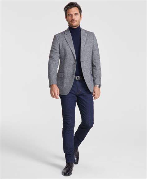 Nautica Men's Modern-Fit Solid Herringbone Tweed Sport Coat - Macy's ...
