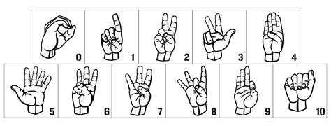 Image result for Cardinal Numbers in Sign Language