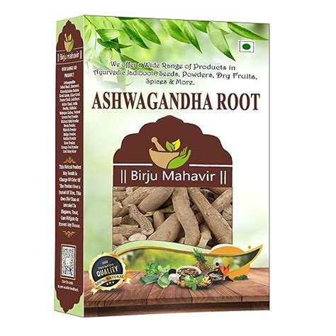 Buy BIRJU MAHAVIR Ashwagandha Root Withania Somnifera (100 G),Natural ...