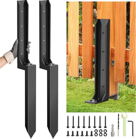 Amazon.com : Dukelai 2 Pcs Fence Post Repair Kit,Heavy Duty Fence Post ...