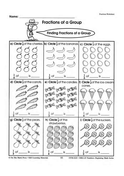 Fraction Showing Colored Part of a Group | Turtle Diary Worksheet ...