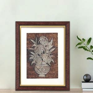 SHREE KALA ENTERPRISES Egyptian Flower Wall Painting Embossed 15 inch x ...