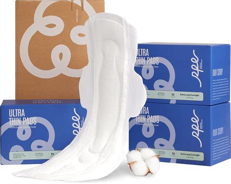 Amazon.com: 100% Organic Super Long Overnight Pads With Wings, Heavy ...