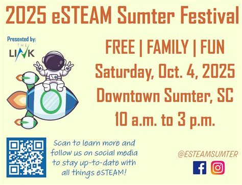 2025 eSTEAM Sumter Festival & Parade, 133 S Main St, Sumter, SC 29150 ...