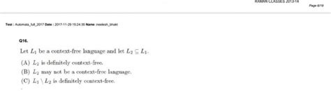 Theory of Computation: Context free languages
