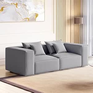 Home Centre 2 Seater Mills Fabric Sofa| Fabric Sofa| (Grey) |Two Year ...