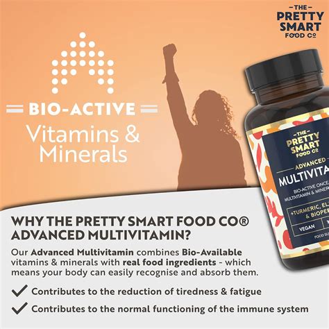 The Pretty Smart Food Co Premium Multivitamin Tablets - 38 Bioavailable ...
