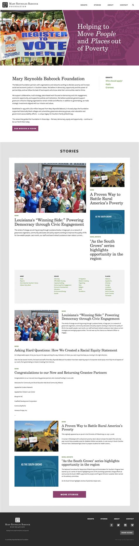 Mary Reynolds Babcock Foundation | Alloy Design + Development