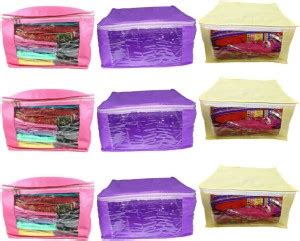 Ecorner NA EC100-137 saree cover purple pink peach-9pc-Garment Cover ...