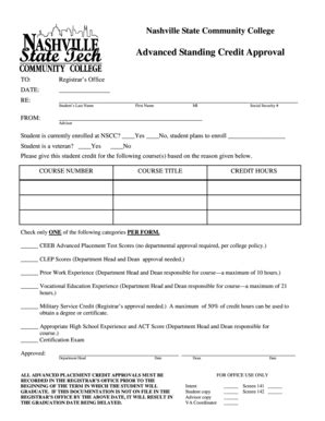 Fillable Online ww2 nscc Advanced Standing Credit Approval - ww2 nscc ...